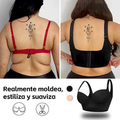 Full-Coverage Back Smoothing Bra-Beige