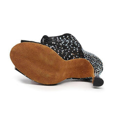 Women's Suede Customized Heels Dance Boots JazSalsa Dance Shoes