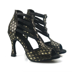 Women's Leatherette Customized Heels Dance Boots Salsa Dance Shoes