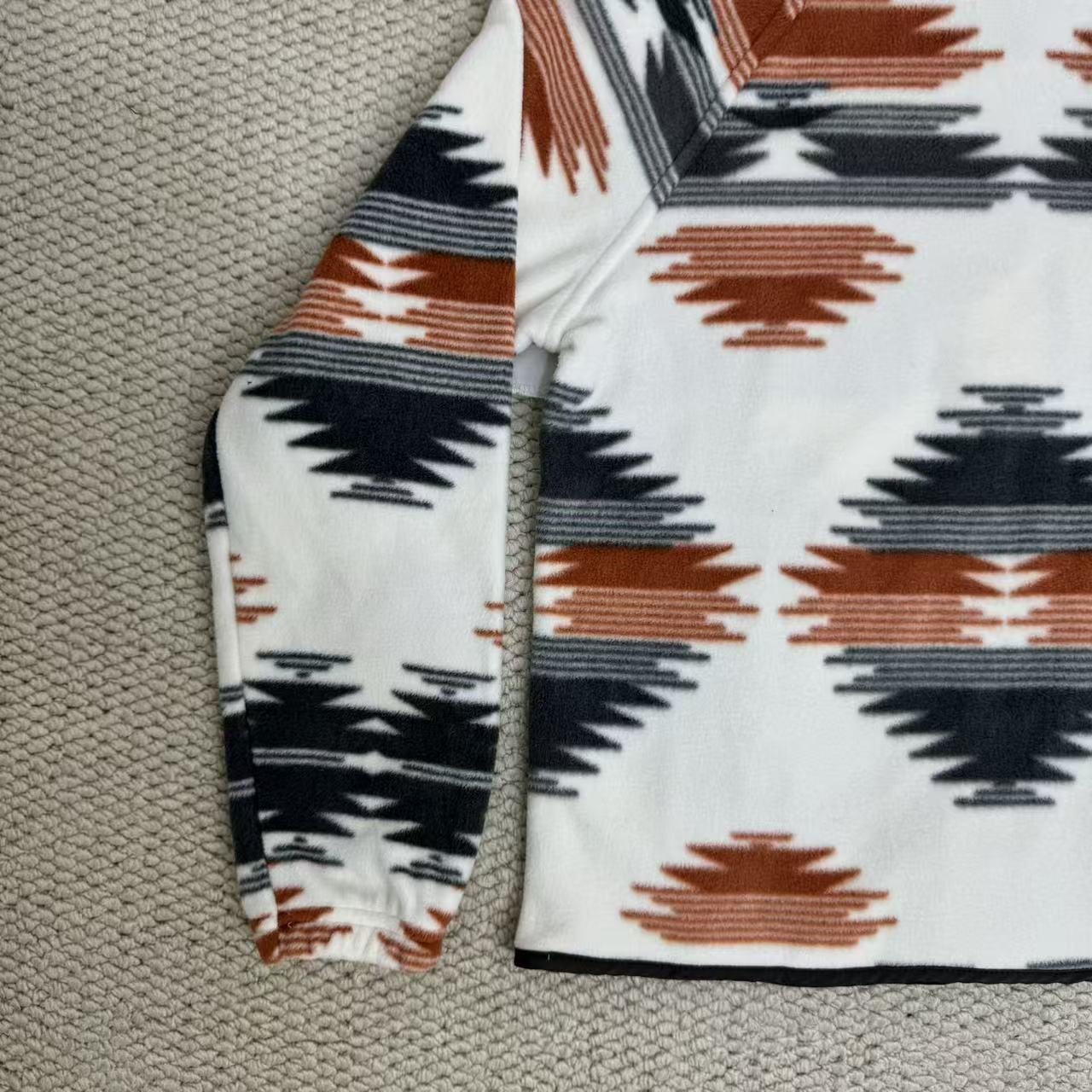 Color-Blocked Lapel Plush Jacket