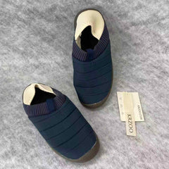 Wearing two pairs of short woolen shoes