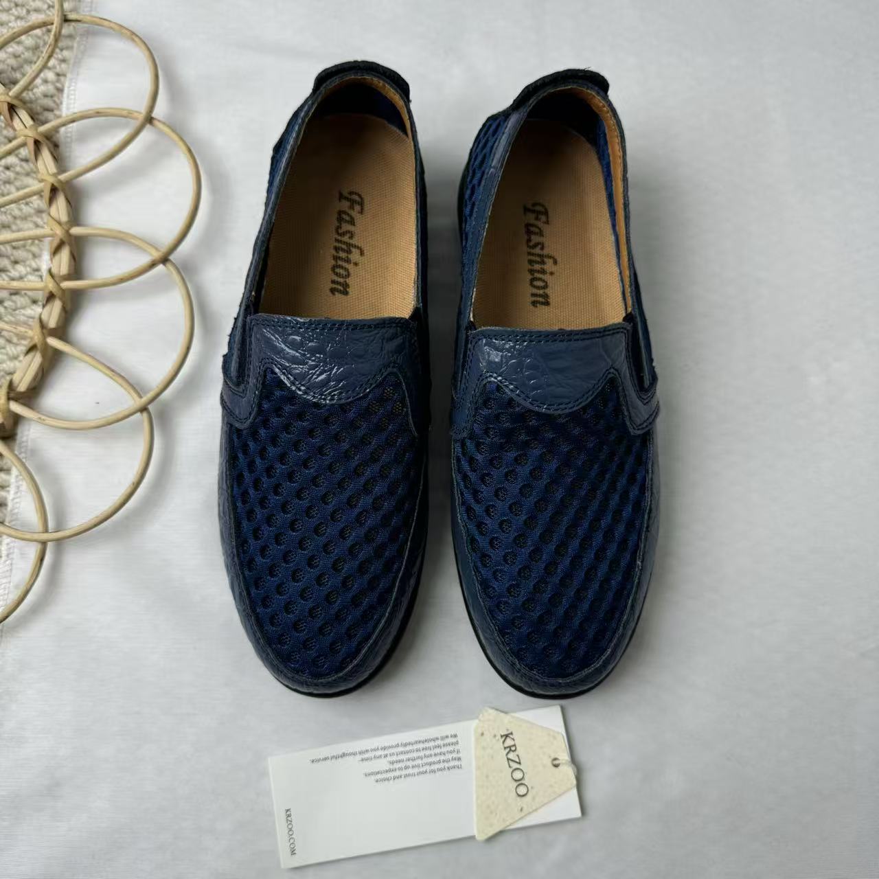 Breathable Mesh Leather Shoes