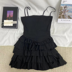 Strappy Ruffled Backless Dress