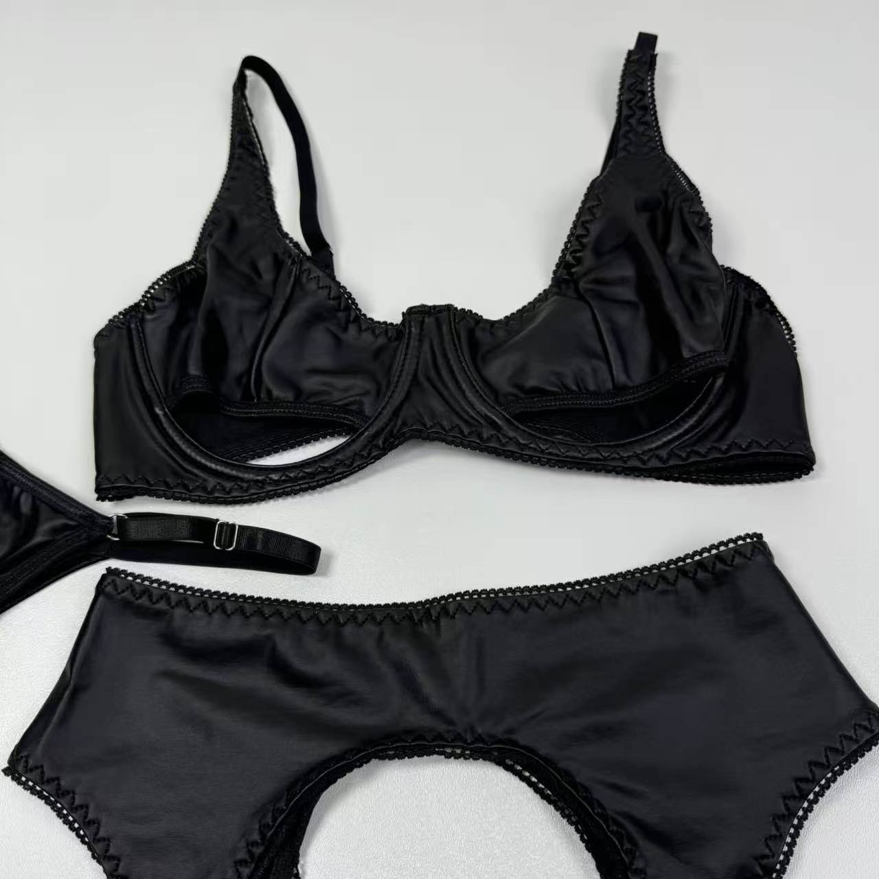 PU leather tight-fitting slimming suit