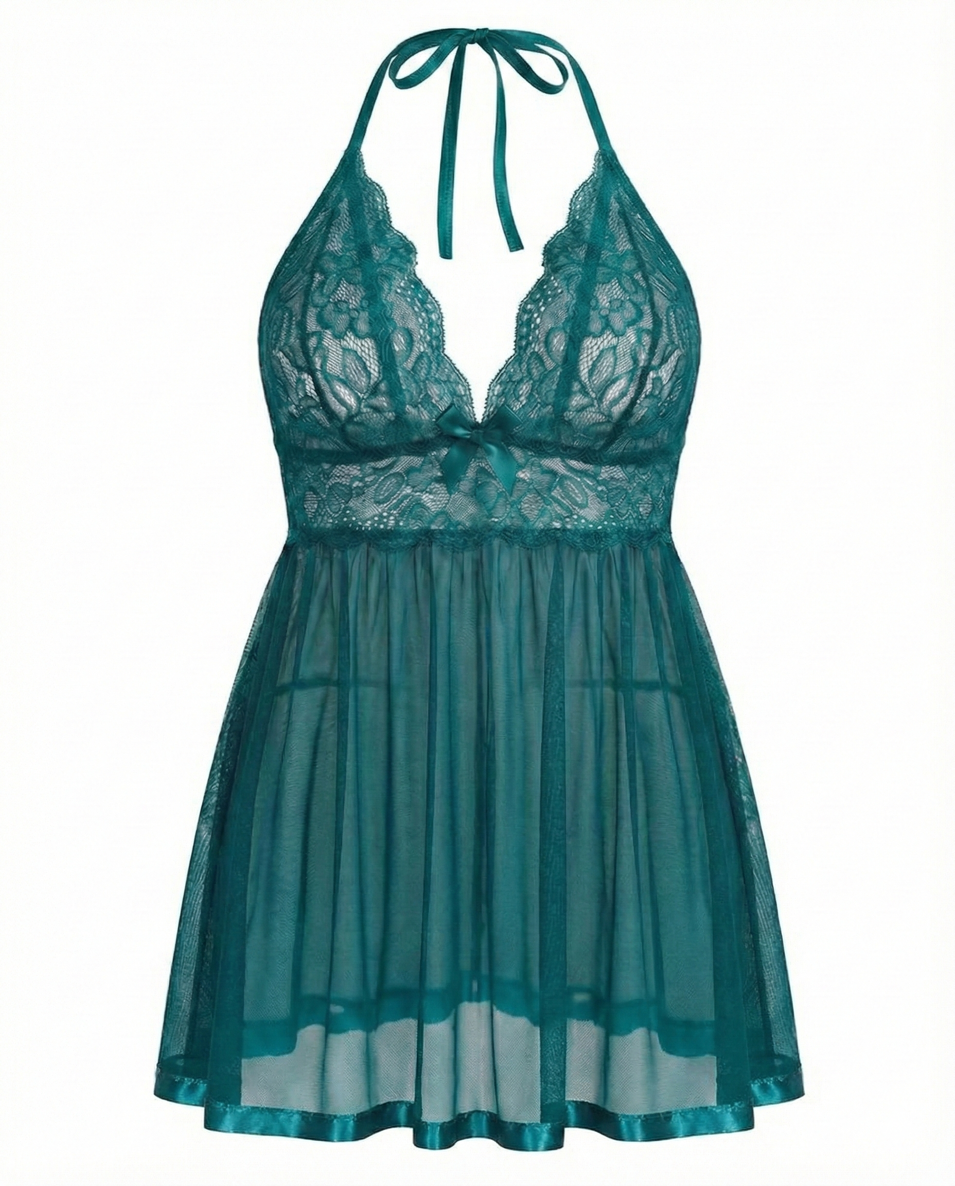 Women's Plus Size Lace Babydoll â€?Mesh Chemise Sleepwear