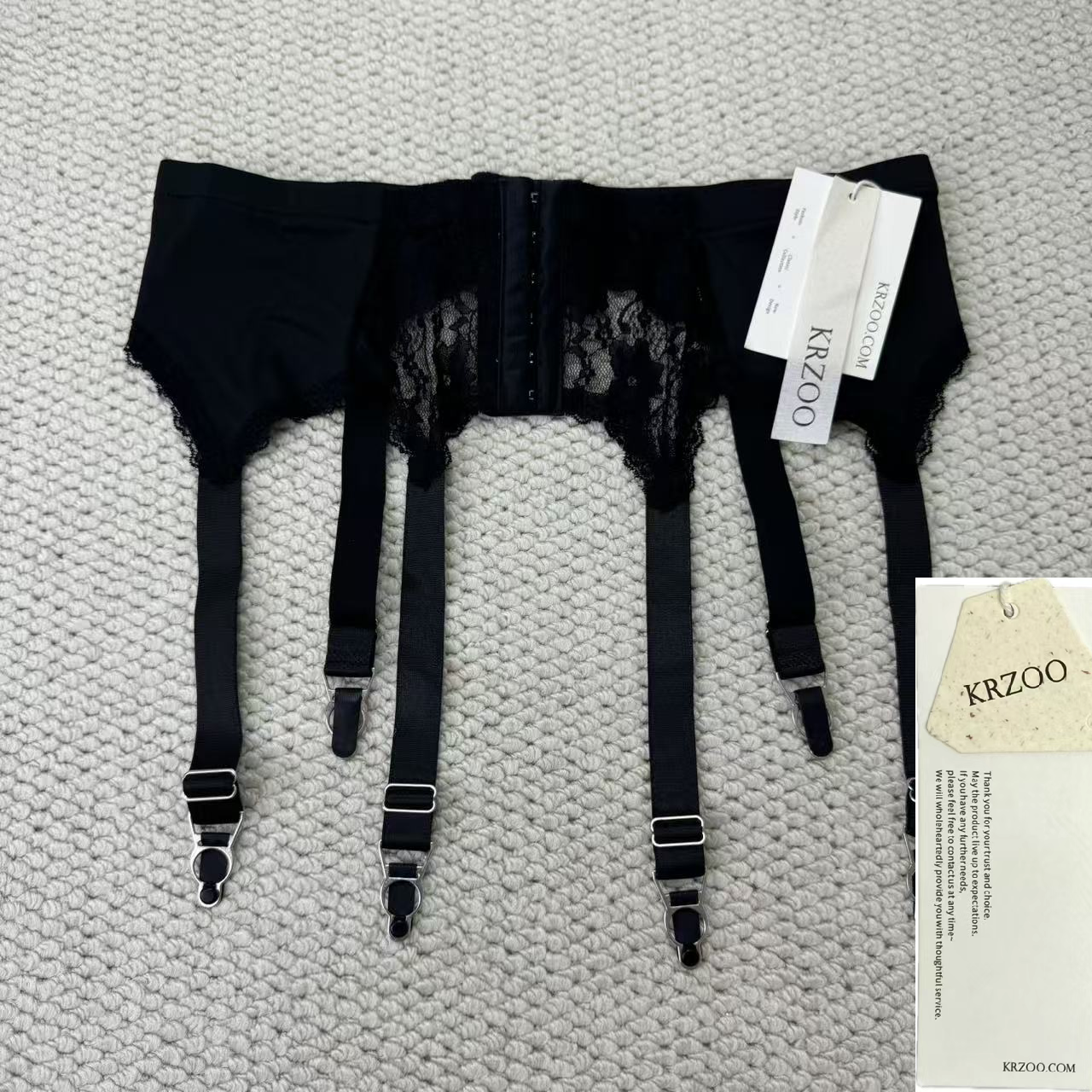Lace garter hose clasp