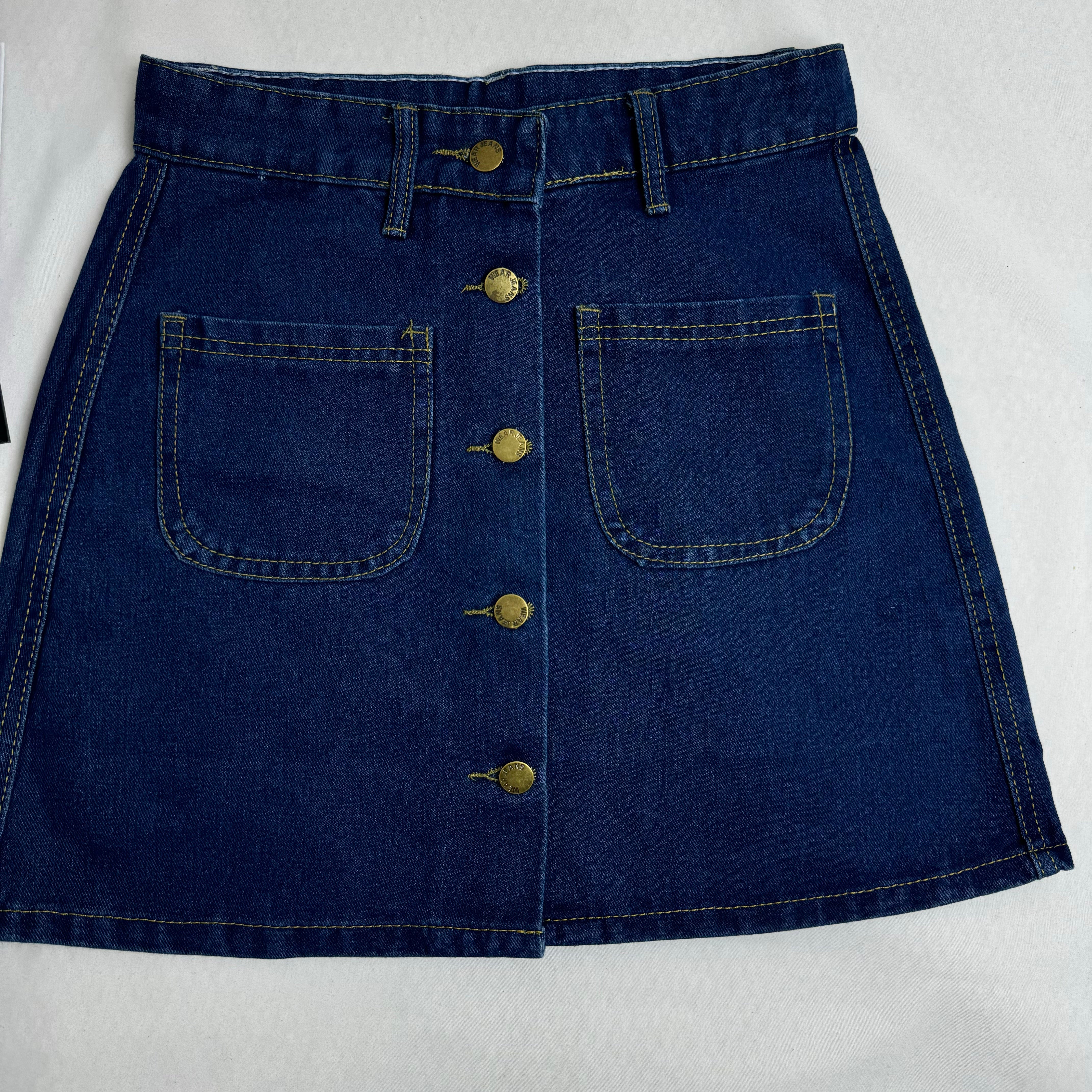 High-Waisted Button-Front Skirt
