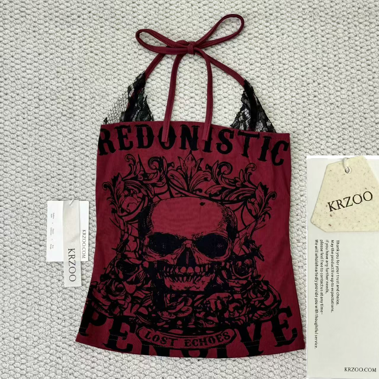 Y2K Skull Head Necklace T-Shirt