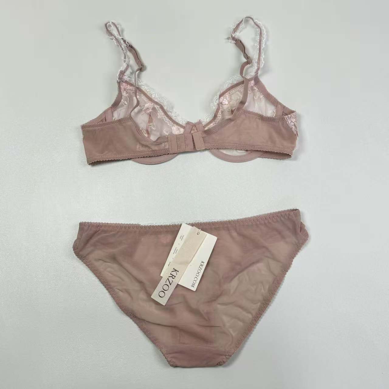 Embroidered lace transparent underwear cover
