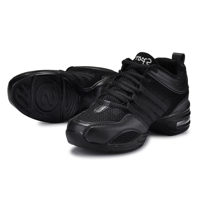 Women's Mesh Lace-up 4.5cm Heel Dance Sneakers Practice Dance Shoes JazDance