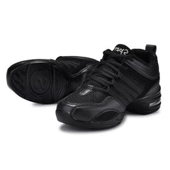 Women's Mesh Lace-up 4.5cm Heel Dance Sneakers Practice Dance Shoes JazDance