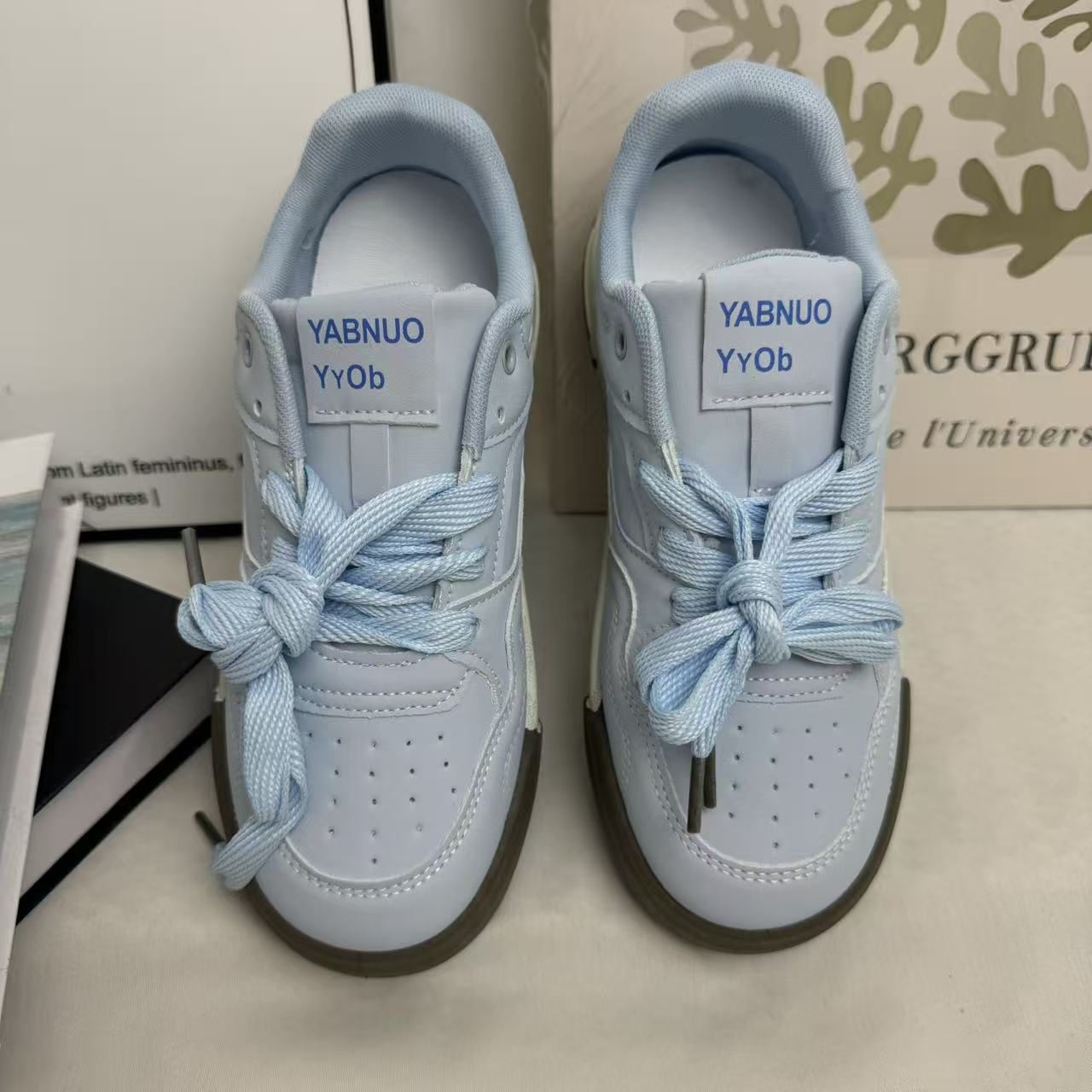 Niche Platform Blue Sneakers