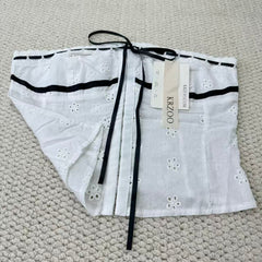 Jacquard strap single-buttoned vest