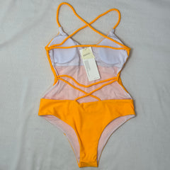 One-piece triangle topless bikini