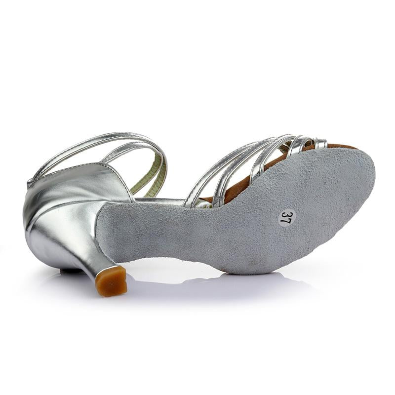 Women's Leather 5.5cm/7.5cm Heels Strappy Knot Latin Dance Shoes Ballroom Dance Shoes