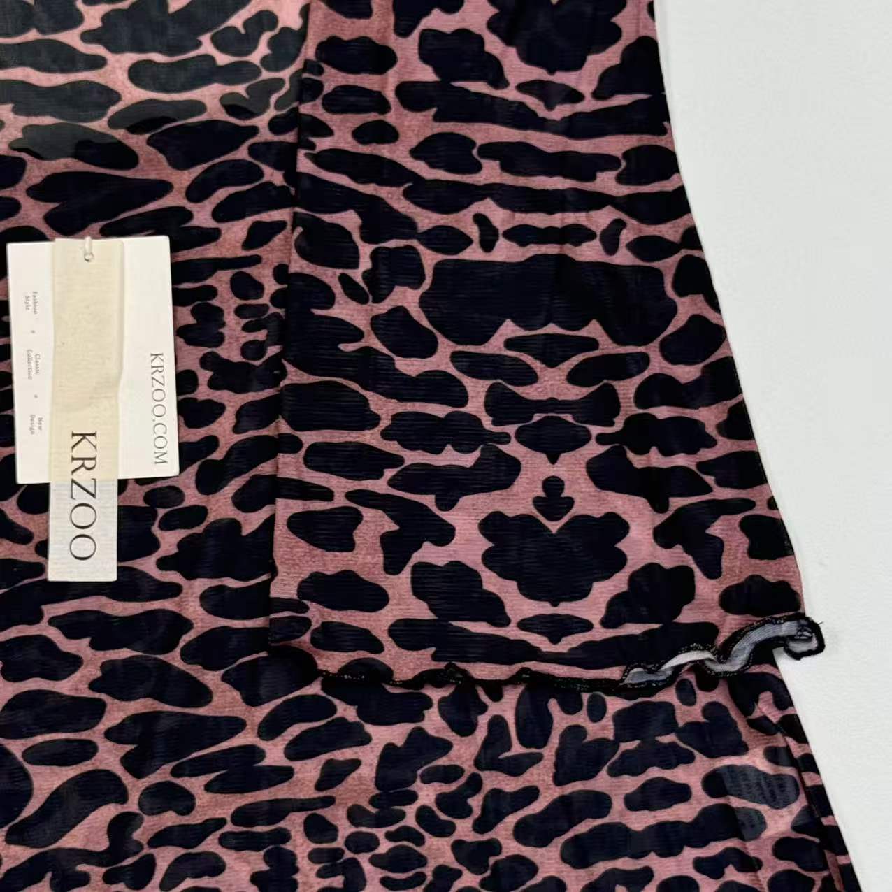 Leopard print mesh maxi strapless short dress