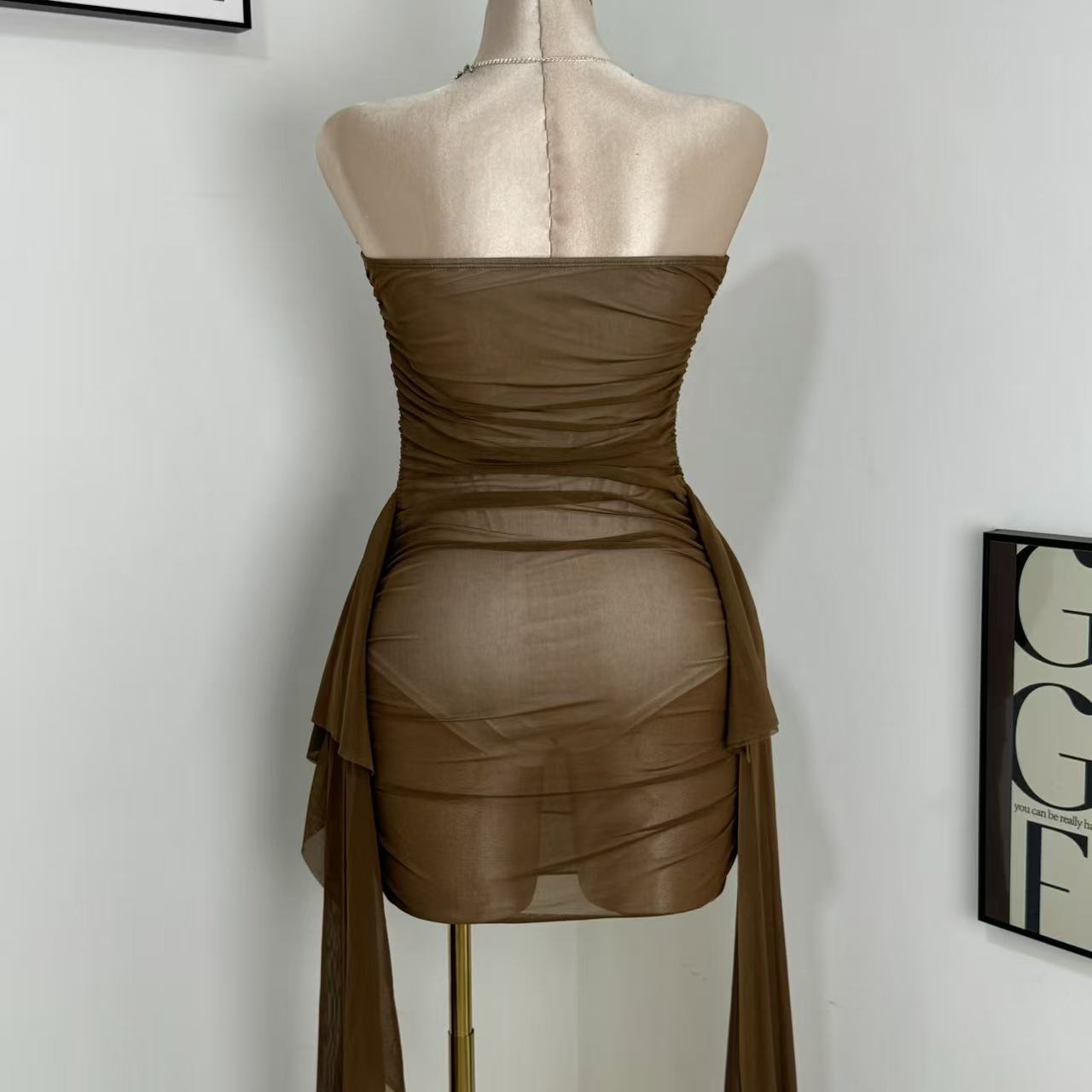 Sleeveless Strapless Flowy Dress