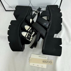 Platform Peep-Toe High-Heel Sandals
