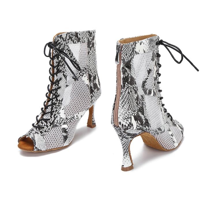 Women's Leatherette Customized Open Toe Heels Dance Boots JazSalsa Dancing Shoes