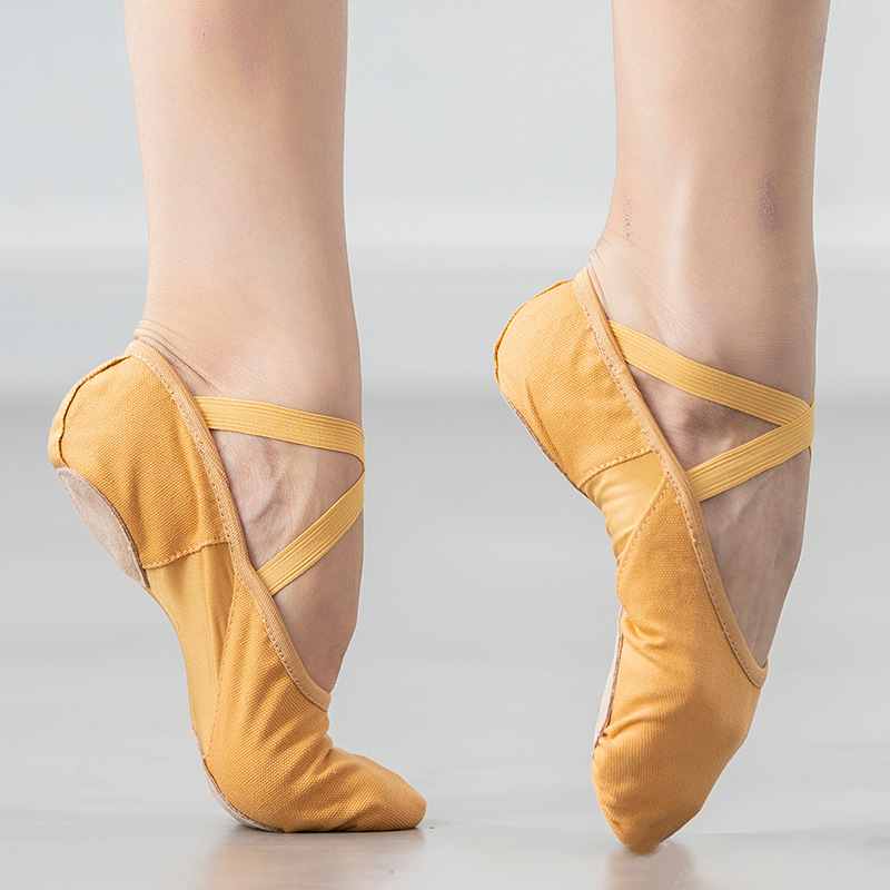 Women's Canvas Split-Sole Ballet Shoes