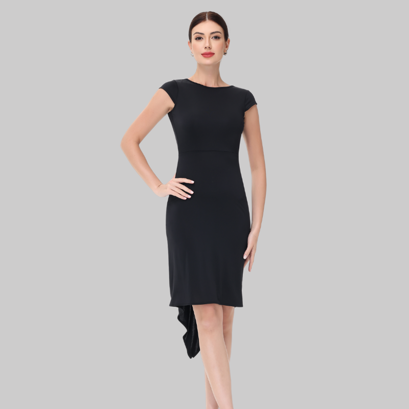 Customisable-Women's Performance Sleeveless Latin Salsa Dance Dress Competition Dress