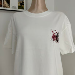 Loose-Fit Short-Sleeve Top with Butterfly Print