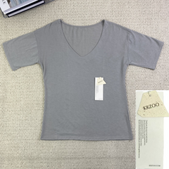 V-neck washed vintage base T-shirt