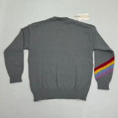 Rainbow Stripes Loose-Fitting Pullover Sweater