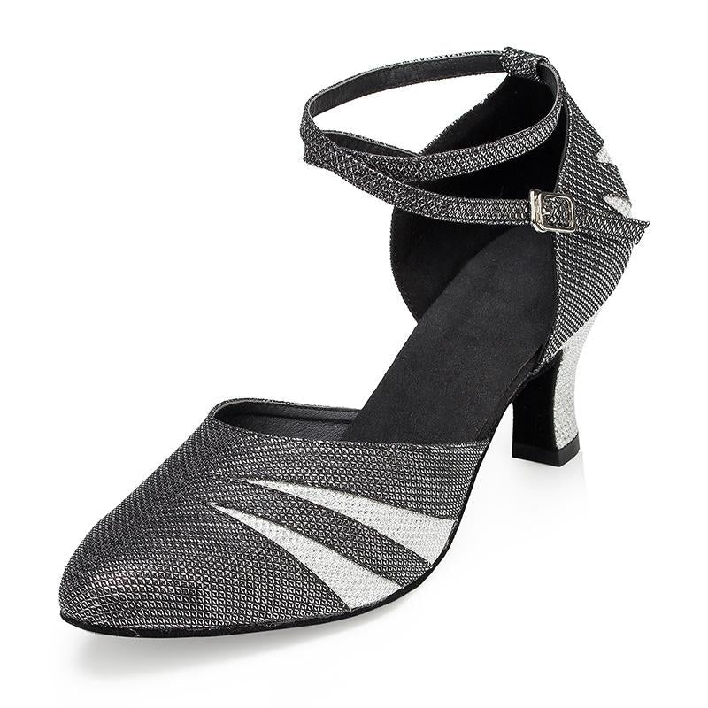 Women's Sparkling Glitter Customized Heel Ballroom Dance Shoes Modern Dance Shoes