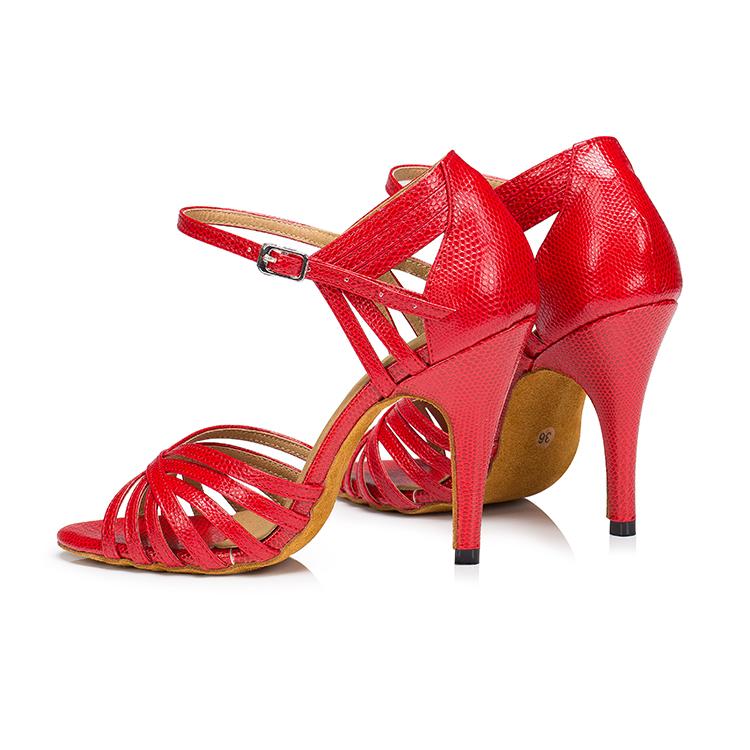 Women's Leatherette Customized Heel Ballroom Dance Shoes Latin Shoes