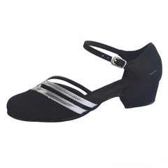 Women's Black Suede 3.5cm Heels Ballroom Dance Shoes Swing Dance Shoes