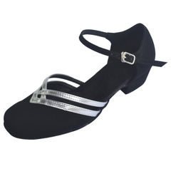 Women's Black Suede 3.5cm Heels Ballroom Dance Shoes Swing Dance Shoes