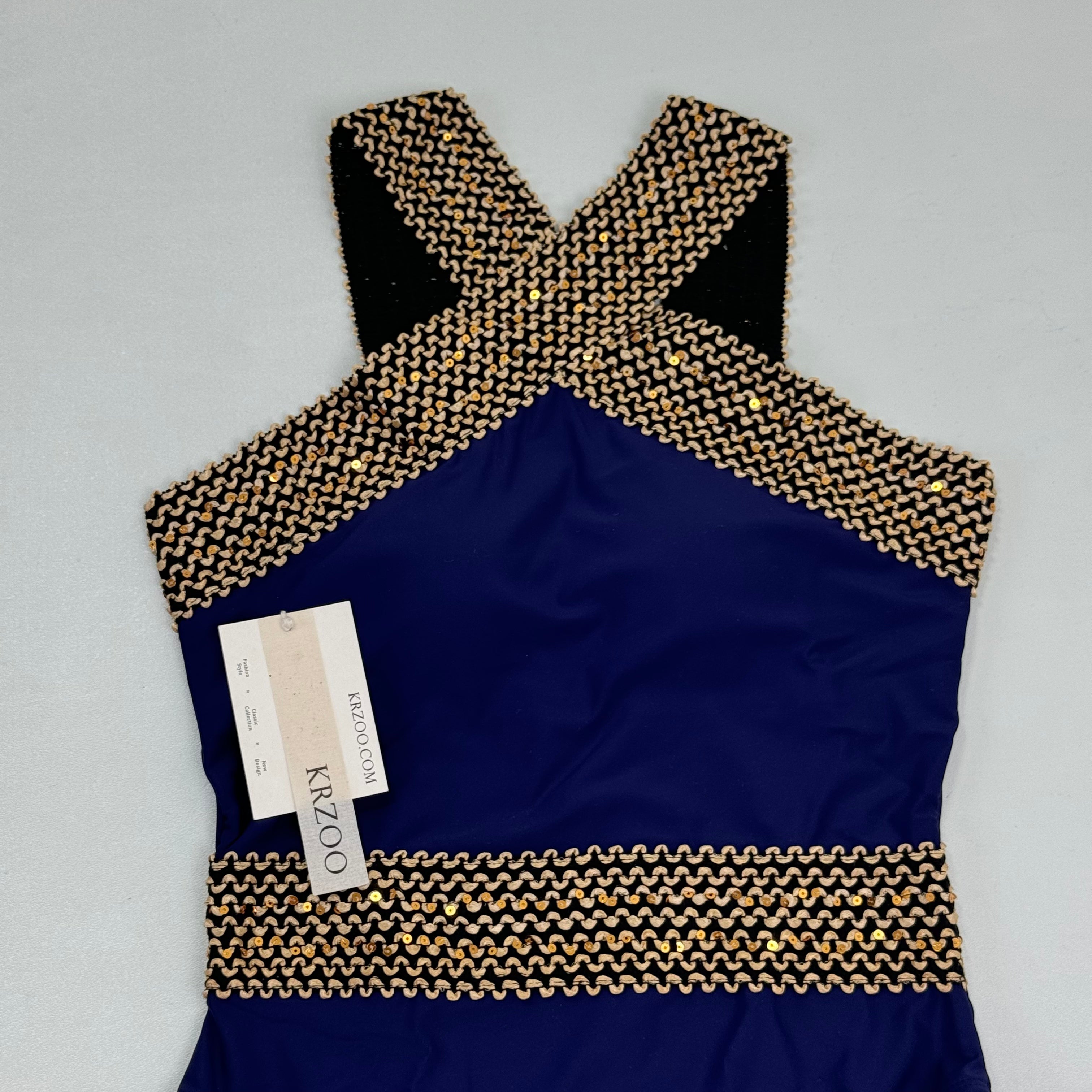 Gold thread bikini swimsuit
