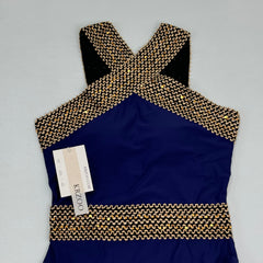 Gold thread bikini swimsuit