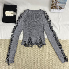 Vintage-Style Ripped Top