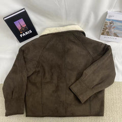 Loose-Fitting Suede And Shearling Coat