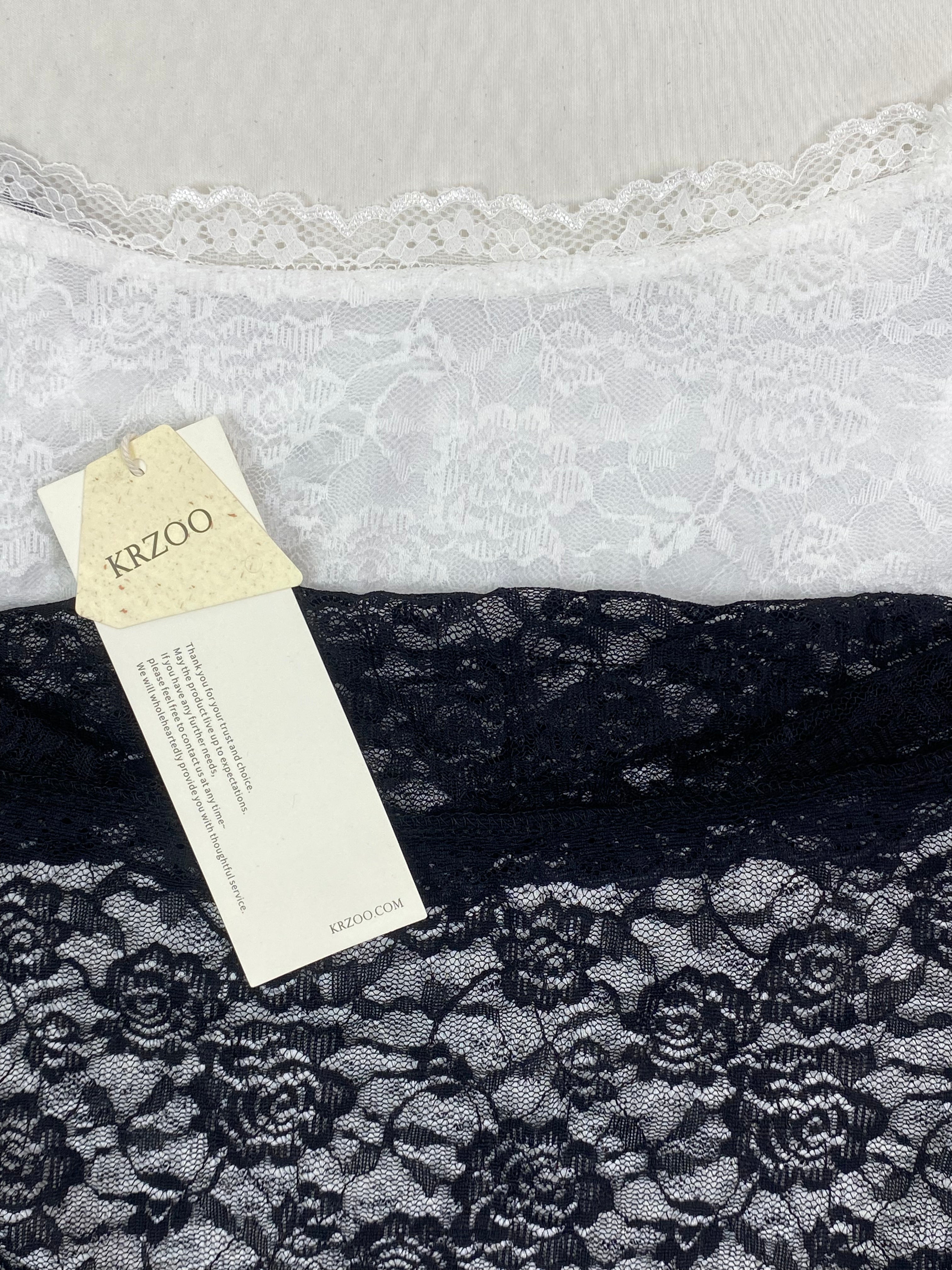 Two-color lace jacquard bandeau top