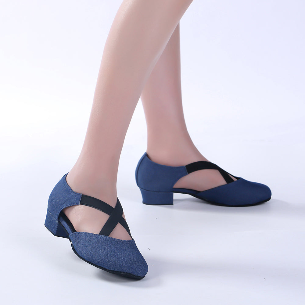 Women's Demin 3.5cm Heels Ballroom Swing Dance Shoes