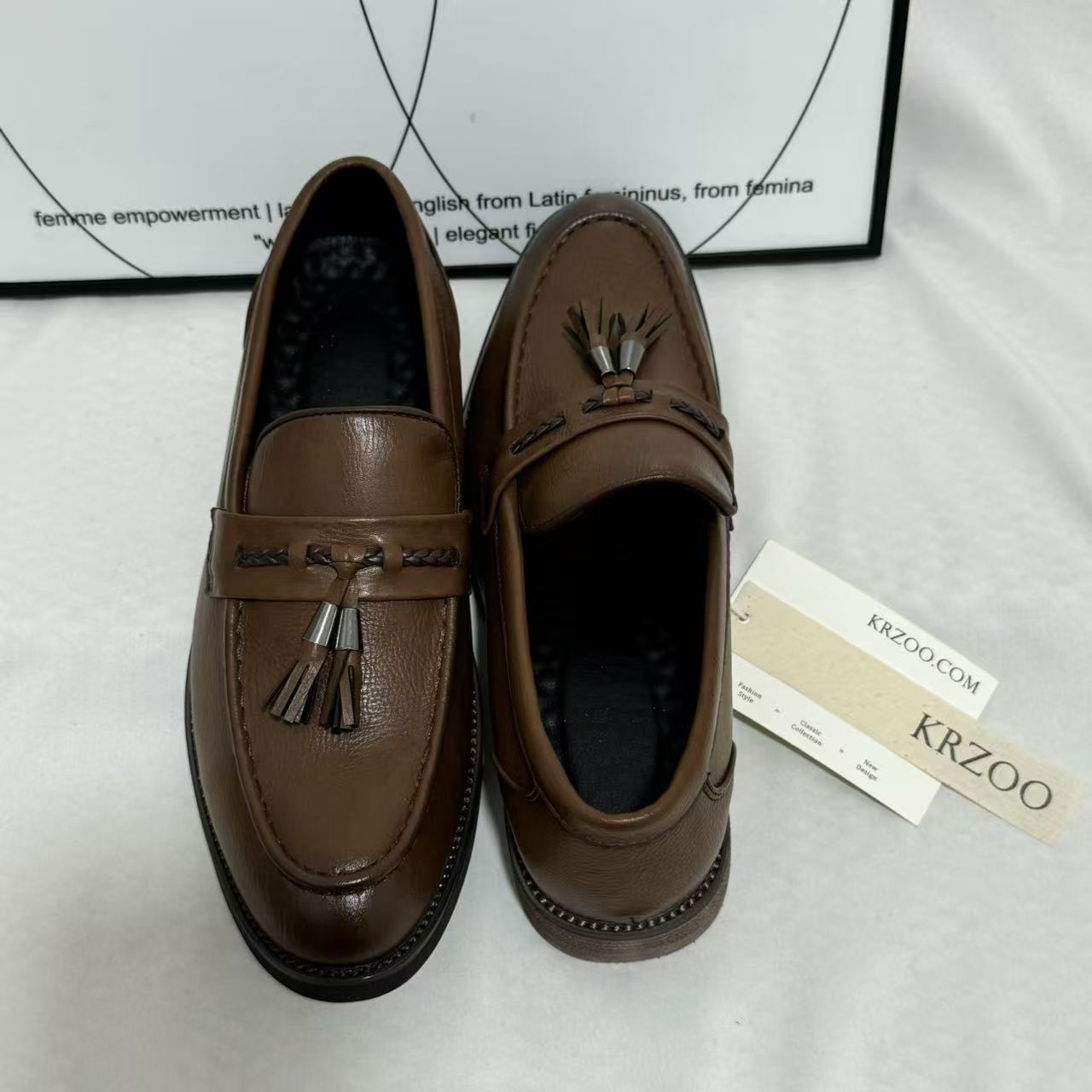 Casual Leather Shoes with Rubber Soles