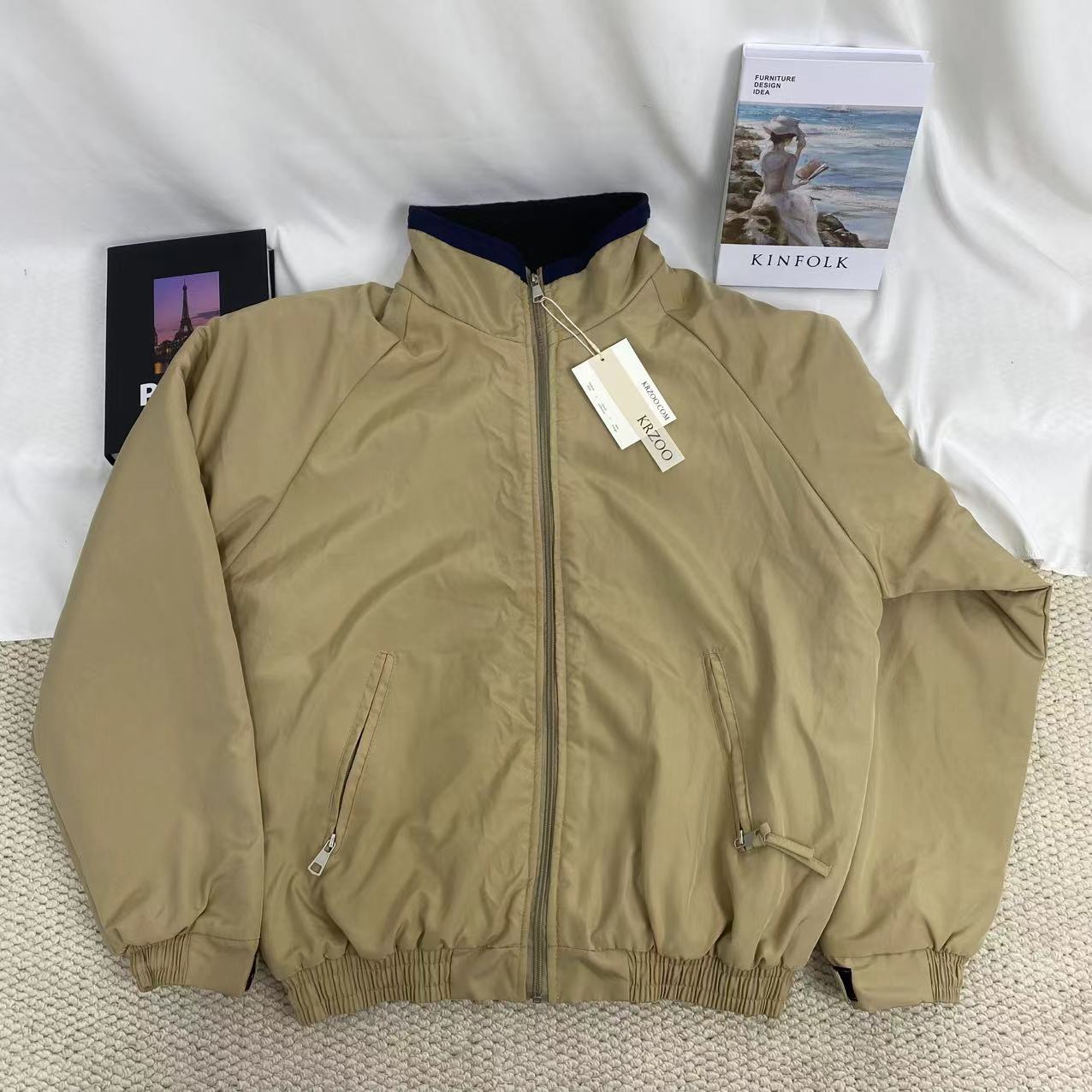 Retro Stand-Collar Cotton Jacket