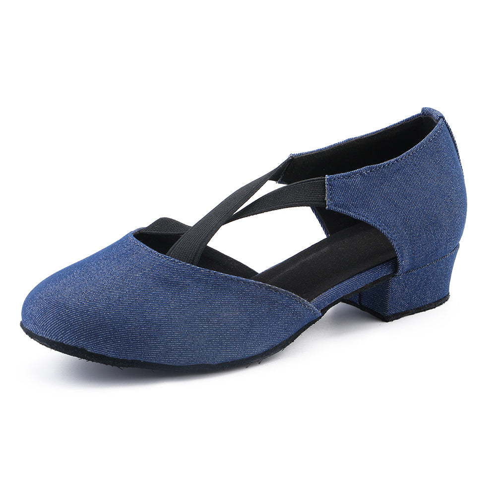 Women's Demin 3.5cm Heels Ballroom Swing Dance Shoes