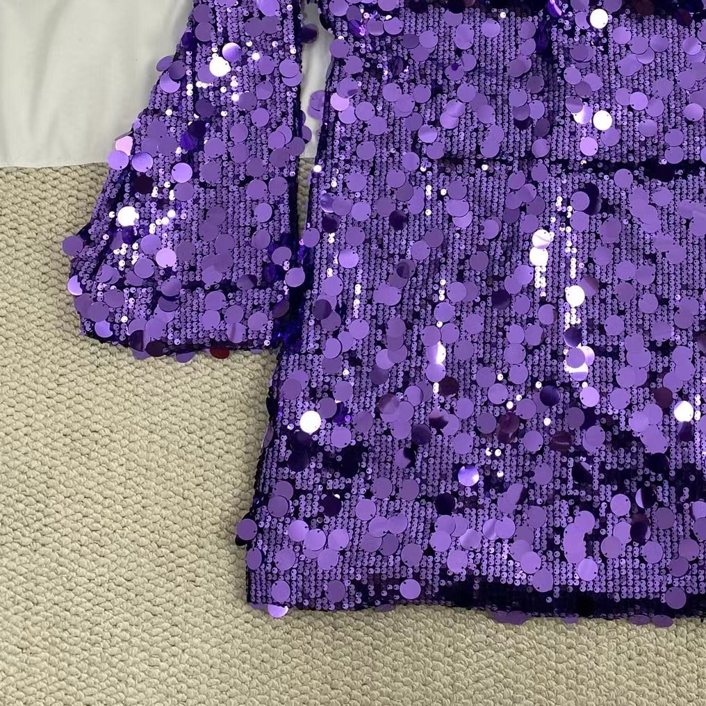 Short Dress With Large Sequins