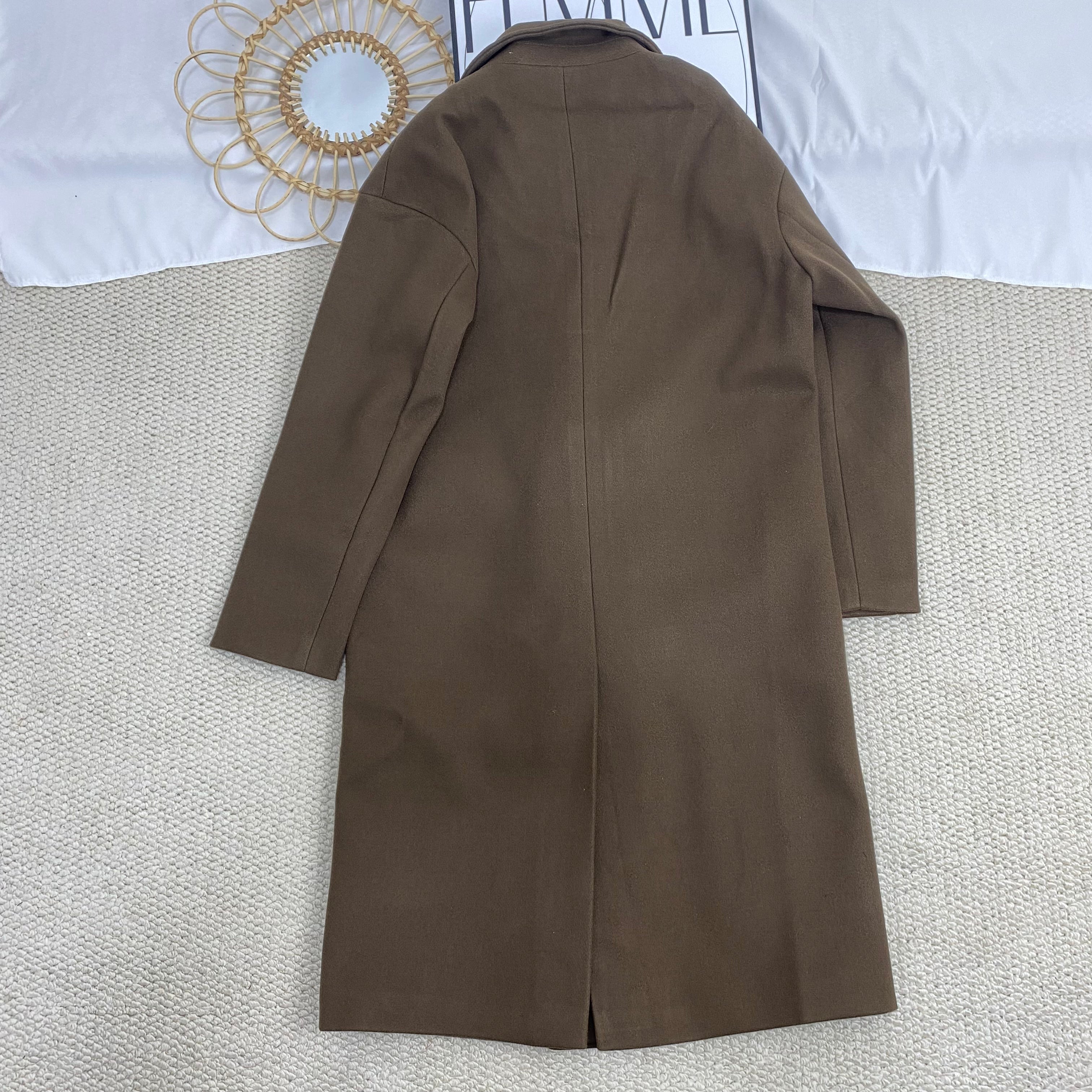Double-Breasted Cashmere Trench Coat