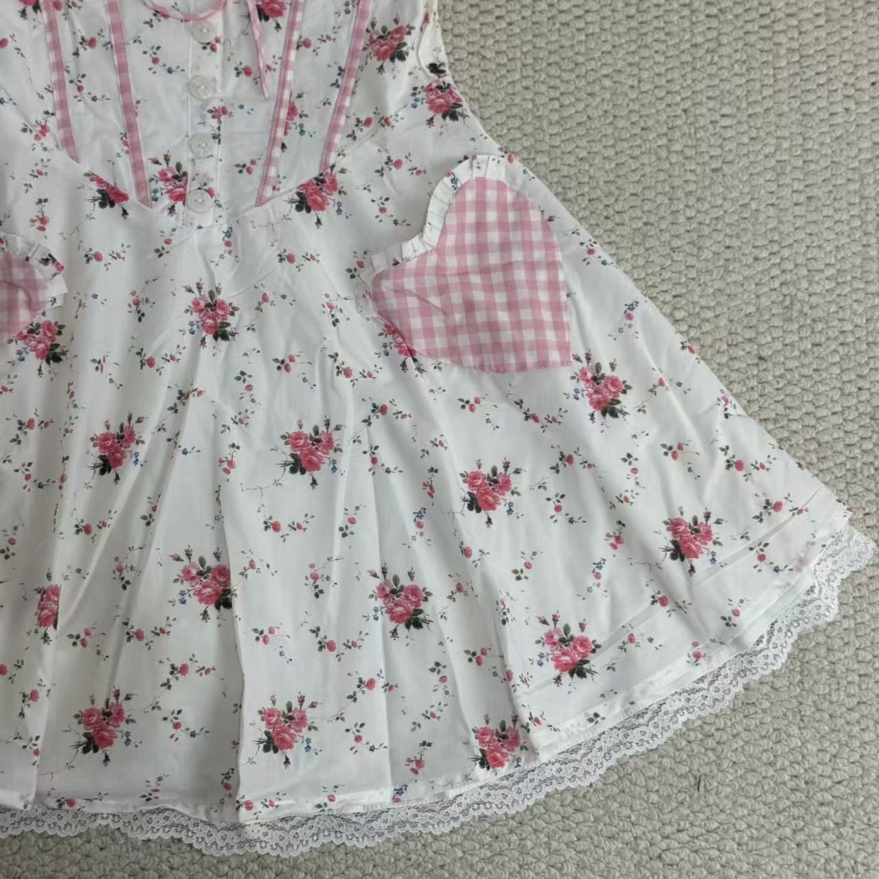 Floral print halter-neck mini dress