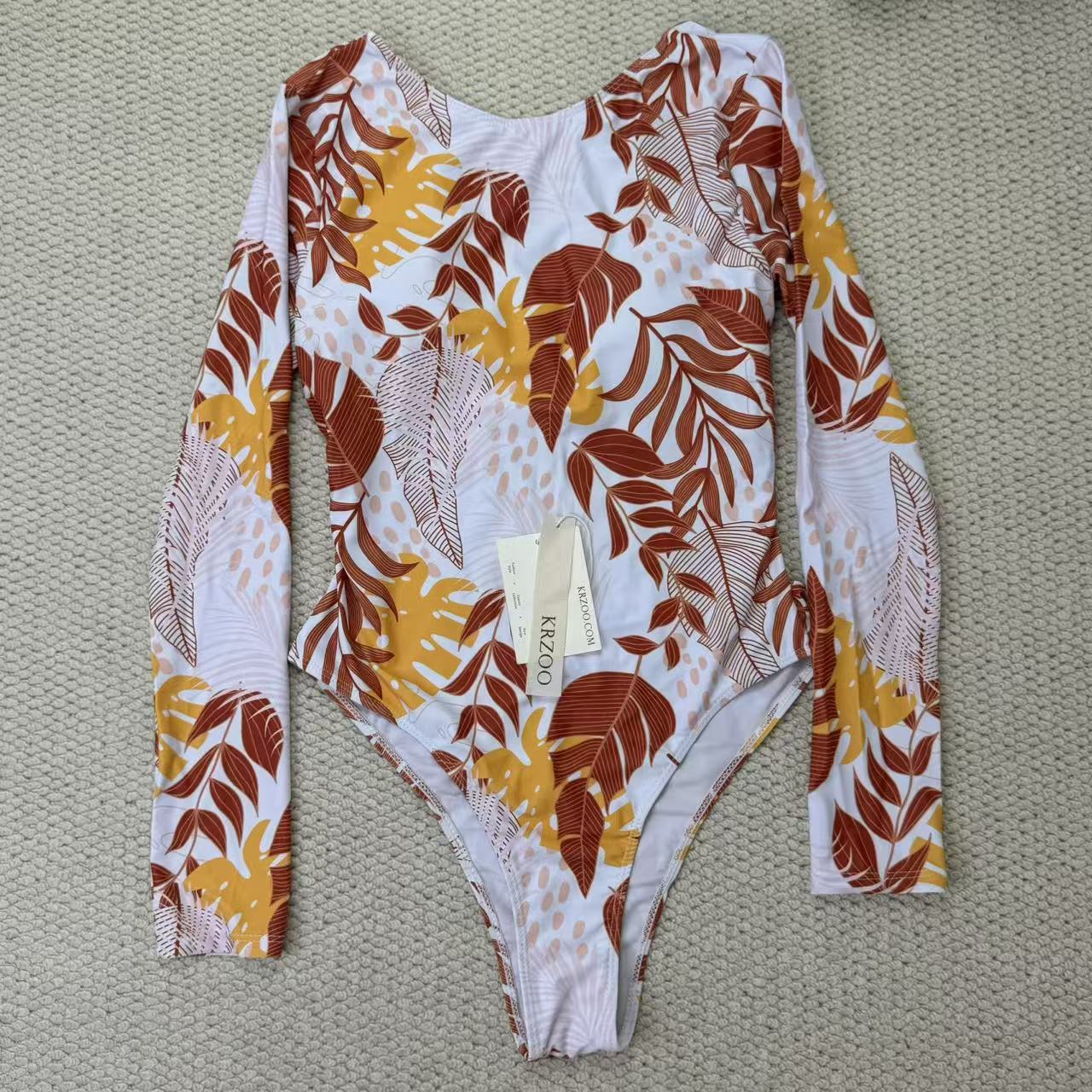 Printed sequin necktie swimming suit set