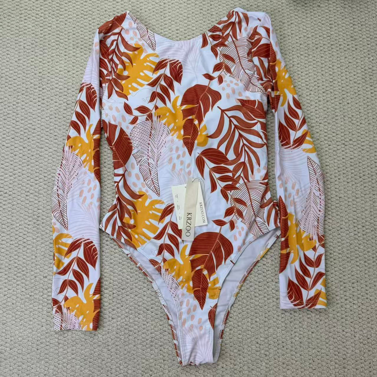 Printed sequin necktie swimming suit set