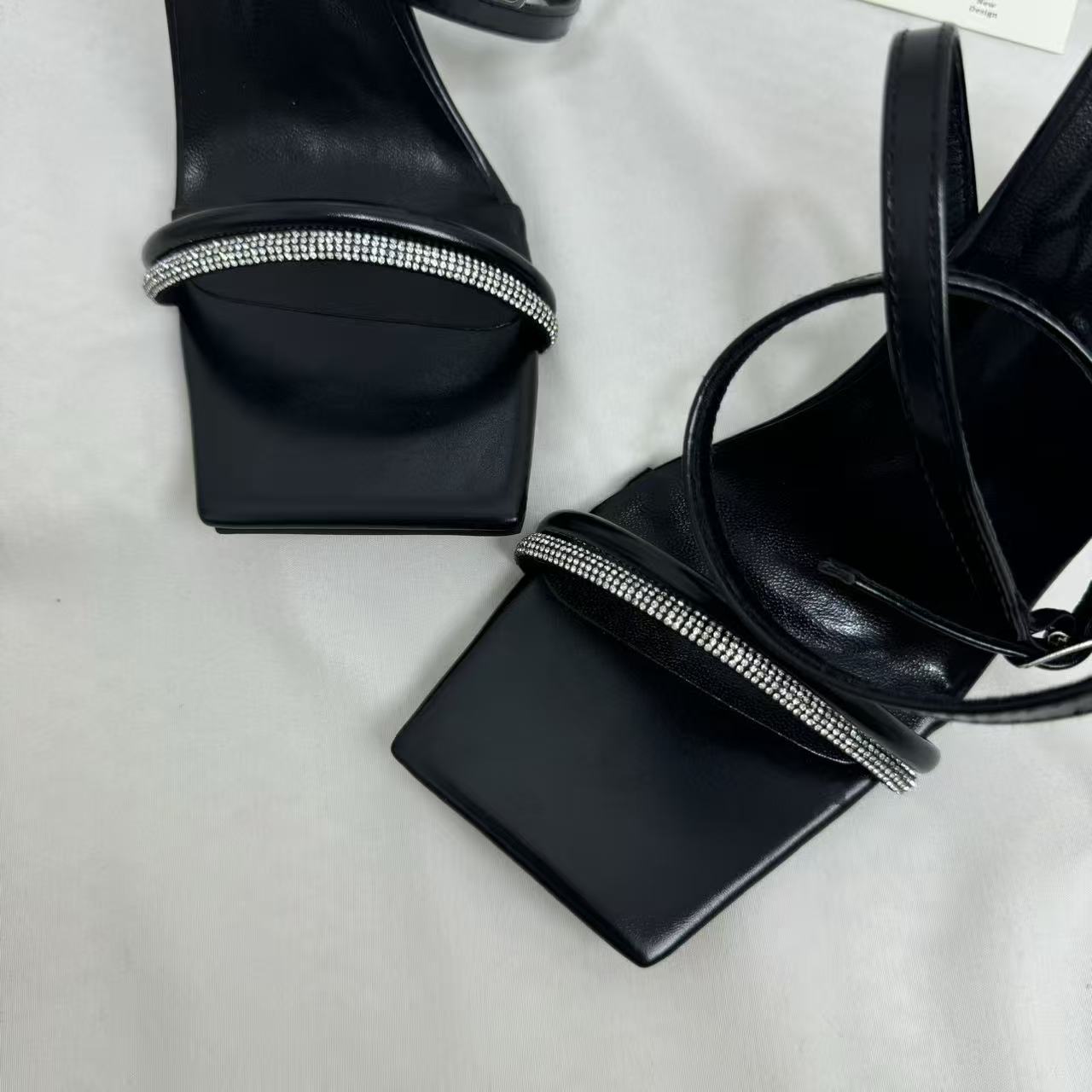 Sparkling Rhinestone Slide Sandals