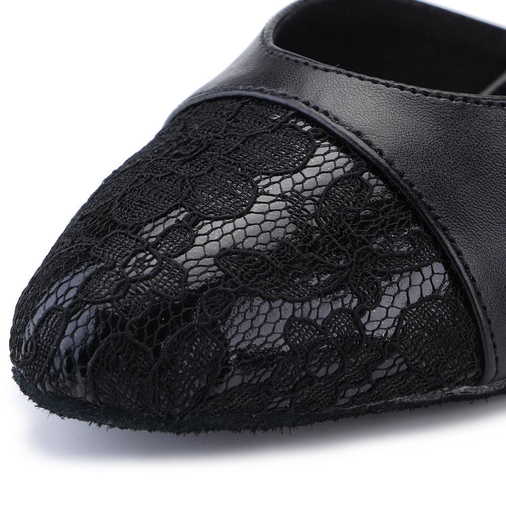 Women's Real Leather 4.5cm Heels Ballroom Swing Dance Modern Dance Shoes