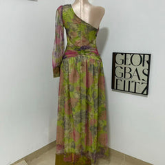 Party Mesh One-Shoulder Dress