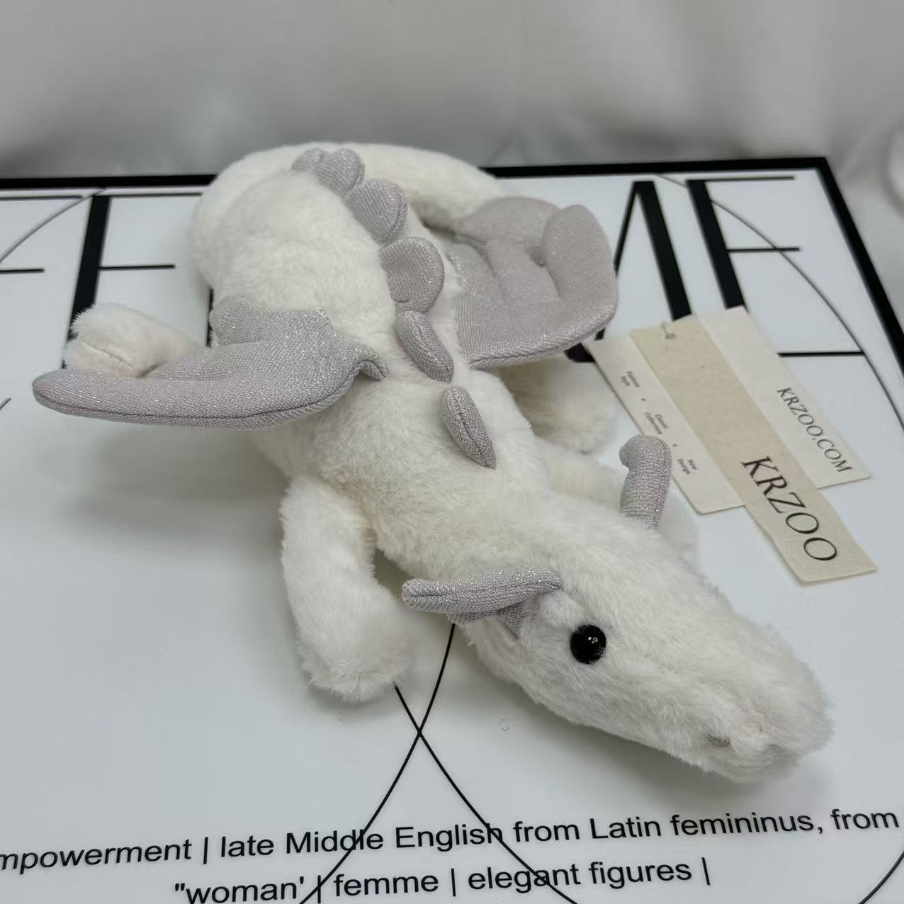 Plush snow dragon figurine of Sky Dragon